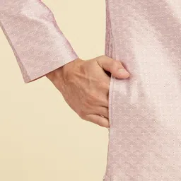 Diwas by Manyavar Woven Design Mandarin Collar Straight Kurta image 3