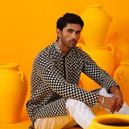 SOJANYA Men Embroidered Regular Thread Work Kurta with Pyjamas-picture-9
