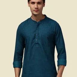 THE SOUL PATROL Men Solid Daily Pure Cotton Straight Kurta-picture-29