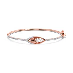 CANDERE A KALYAN JEWELLERS COMPANY Women 18Kt Rose Gold Diamond Livia Oval Bracelet-picture-36
