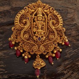 Kushal's Fashion Jewellery Women Ruby Gold-Plated Ethnic Antique Hair Brooch-picture-30