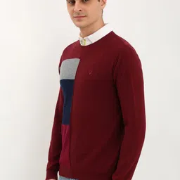 Allen Solly Men Colourblocked Pullover image 3