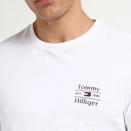 Tommy Hilfiger Men Solid Round Neck Cotton T-shirt image 3