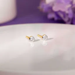 GIVA Women Gold Mimo Diamond Stud Earrings-picture-10