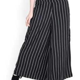 Mast & Harbour Women Striped Relaxed Easy Wash Trousers-picture-40