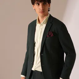 SELECTED Men Spread Collar Solid Cotton Slim Fit Casual Shirt image 1