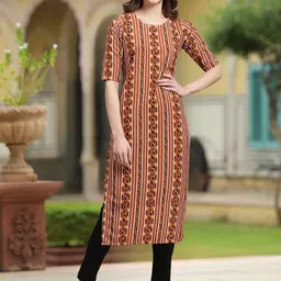 Moda Rapido Women Ethnic Motifs Printed Crepe Kurta image 2