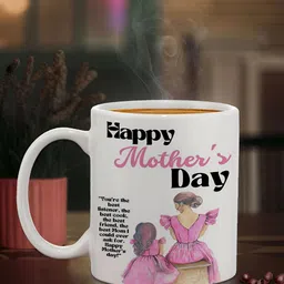 Mr UVD White Graphic Printed Matte Ceramic Mug-325 ml image 5