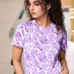 VANGULL Women Printed Fitted Top-image-0