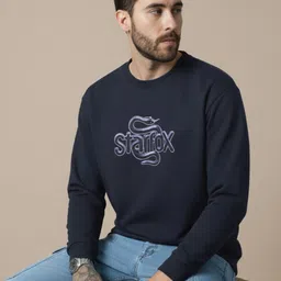 STARFOX Men Graphic Printed Round Neck Pullover Sweatshirt image 4