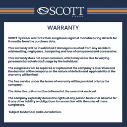 SCOTT Unisex UV Protected Lens Rectangle Sunglasses 8903232281938 image 5