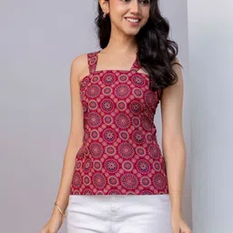 Moda Rapido Print Ethnic Cotton Top image 2