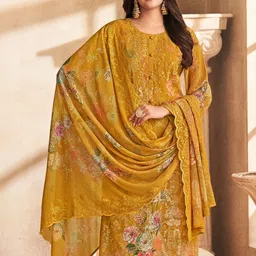 Stylee LIFESTYLE Printed Viscose Rayon Unstitched Dress Material image 2