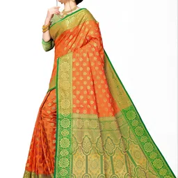 AKSH FASHION Multi Silk Blend Sarees image 4