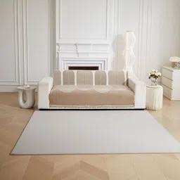 HOMETHREADS Multicoloured & White Printed 2 Piece Sofa Cover image 3