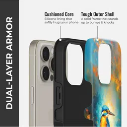 PEEPERLY Unisex iPhone 14 Pro Conversational Kingfisher Impact Resistant Back Case image 4