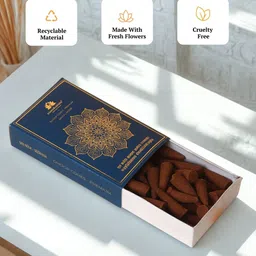 manokamna Set of 4 Brown Fresh Flower Dhoop Cone With Pure Sandalwood Fragrance image 3