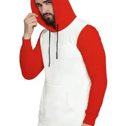 BEYOU FASHION Men Colourblocked Hooded Sweatshirt image 3