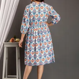 PINK VYBE Floral Printed Fit & Flare Dress image 5