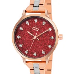 DressBerry Women Brass Embellished Dial & Bracelet Style Straps Analogue Watch DB-SS25-5A image 2