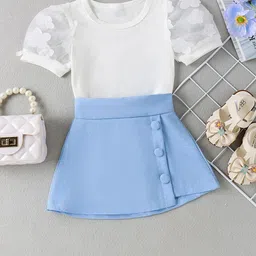 Xsole Girls Embellished T-shirt with Skirt-picture-22