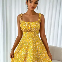 CORSICA Floral Print Fit & Flare Dress-picture-13