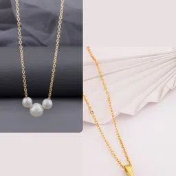 SZN Gold-Plated Artificial Beaded Necklace And Chain-picture-23