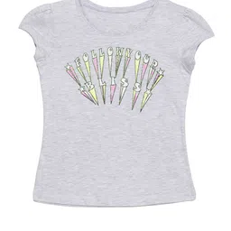 PLUM TREE Girls Pack of 4 Typography Printed T-shirts image 3