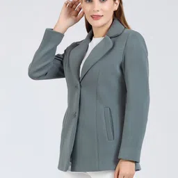 YOUNG CLUB CLASSIC Self Design Notched Lapel Overcoat image 4