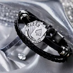 Vientiq Black Leather Bracelet-picture-20