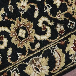 saraswatii global Black & Beige Ethnic Motifs Anti-Skid Woolen Carpet image 2