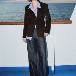 H&M Pure Cotton Corduroy Blazer-picture-32