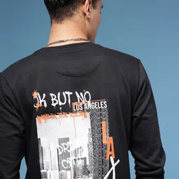 HERE&NOW Graphic Printed Pure Cotton Sweatshirt image 2