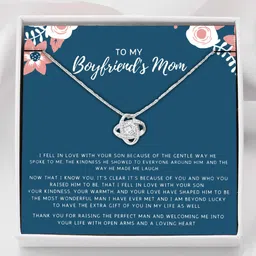 rakva Mother-in-law Necklace, Boyfriend Gift ForBoyfriend Mom Mother Day Zircon Silver Pendant Set-picture-24