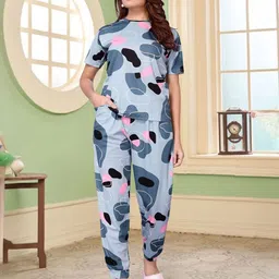 Adixus Printed Round Neck Pure Cotton T-Shirt With Trousers-picture-29
