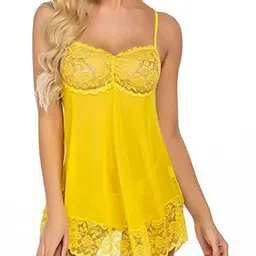 Samvar Women Yellow Baby Dolls-image-7