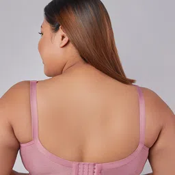 Maashie Pack of 2 Premium Jacquard Fabric Seamless High Support Non Padded Non Wired Bra image 3