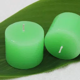 atorakushon Green-Coloured 4 pieces Scented Pillar Candle image 3