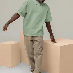 Elibolz Men Printed Drop-Shoulder Sleeves Bio Finish T-shirt image 4