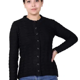 Varenyam Women Cable Knit Longline Cardigan-picture-11