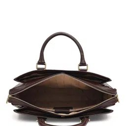 Da Milano Men Textured Leather Detachable Sling Strap Laptop Bag image 3