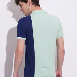 Being Human Men Colourblocked Polo Collar Cotton T-shirt image 3