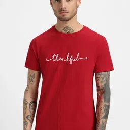 HESHA Typography Printed Round Neck Cotton Regular Fit T-shirt-picture-18