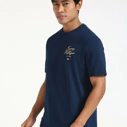 Tommy Hilfiger Men Solid Round Neck Cotton T-shirt image 5