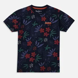 Pepe Jeans Boys Floral Printed Round Neck Cotton T-shirt-picture-39