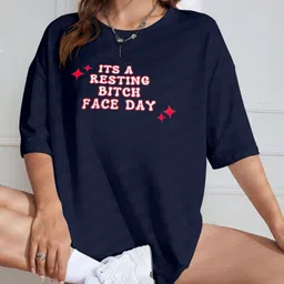 AAHWAN Typography Printed Round Neck Drop-Shoulder Sleeves T-shirt image 3