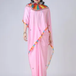 KCPC BANDHANI Pink Printed Silk Blend Sarees-image-4