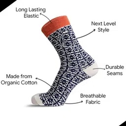 Sockscarving Men Printed Cotton Calf Length Socks image 3