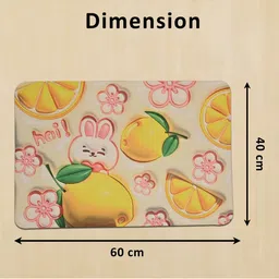 Aura Yellow & Pink 3D Printed Anti-Skid Doormat image 3