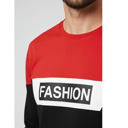 AUTNA Typography Printed Colourblocked T-shirt image 4